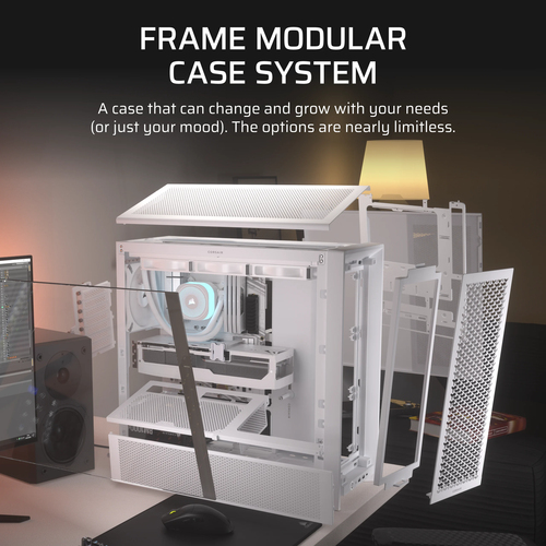 Corsair FRAME 4000D, Plastic, Steel, Tempered glass, Gaming Midi Tower PC Case