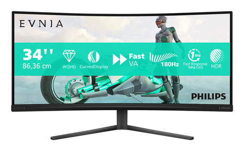 Philips Evnia (34M2C3500L/00) (34"), 3440 x 1440 pixels, WQ HD, LCD Monitor