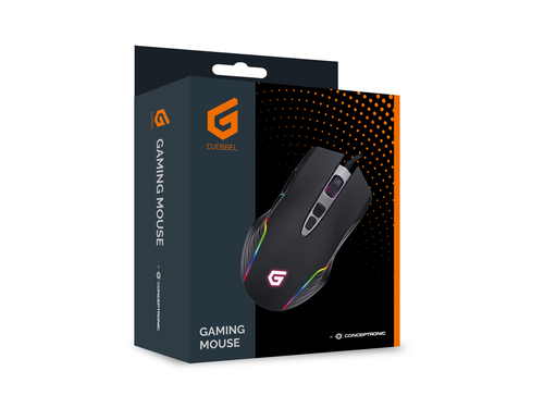 Conceptronic 7D Gaming USB Mouse, 7200 DPI, Right-hand, Optical