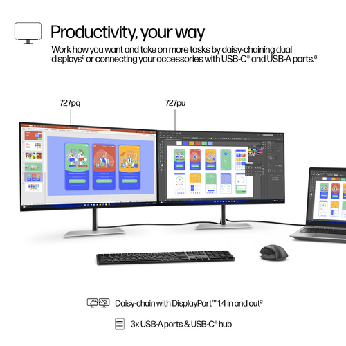 HP Series 7 Pro 27" 2560 x 1440 pixels Quad HD LCD Monitor Black