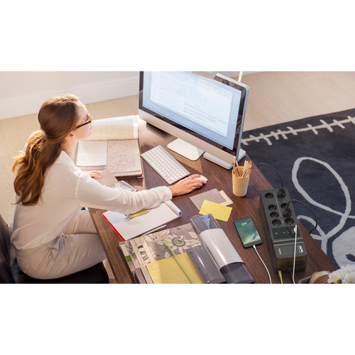 Black APC floor wall mount UPS for home and office electronics