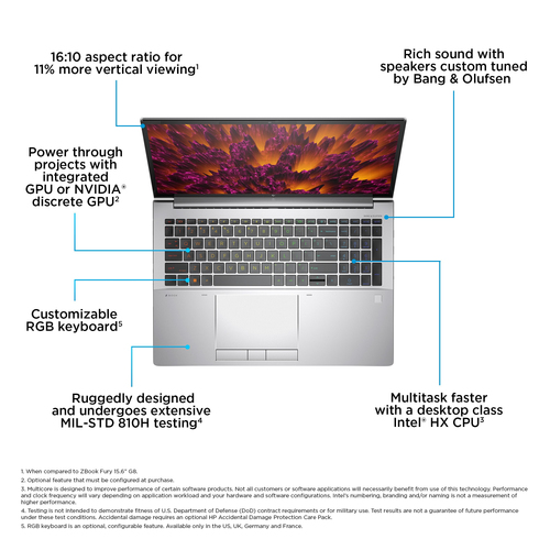 HP ZBook Fury 16 G10 Intel® Core™ i9 16" 64 GB 2 TB Windows 11 Pro