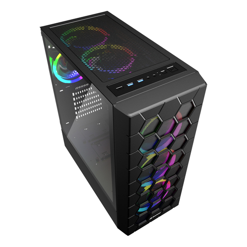 Sharkoon RGB HEX, ATX, micro ATX, Mini-ITX, Gaming, Midi Tower Case