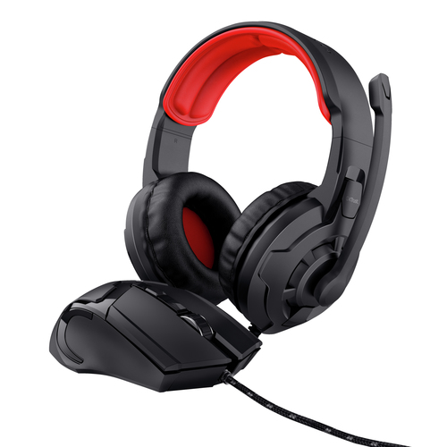 Trust 24761, Wired, Gaming, 455 g, Headset/Headphones, Black, Red