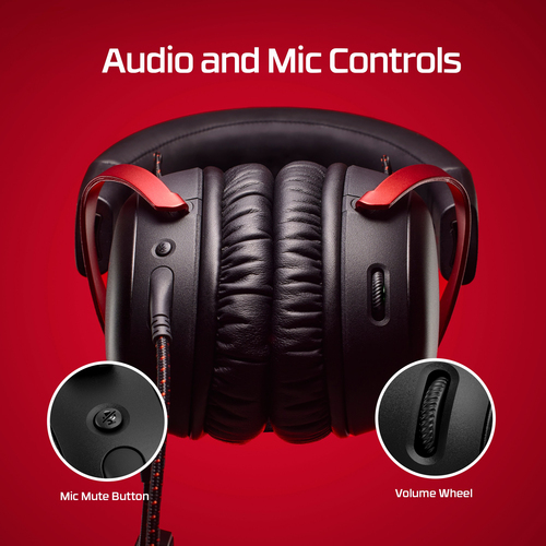 HyperX Cloud III - Gaming Headset (Black/Red), Wired, Gaming, Black & Red Headphone