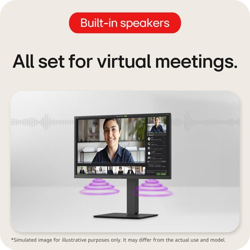 LG 24BA650-B, 60.5 cm (23.8"), 1920 x 1080 pixels, Full HD, LED Monitor