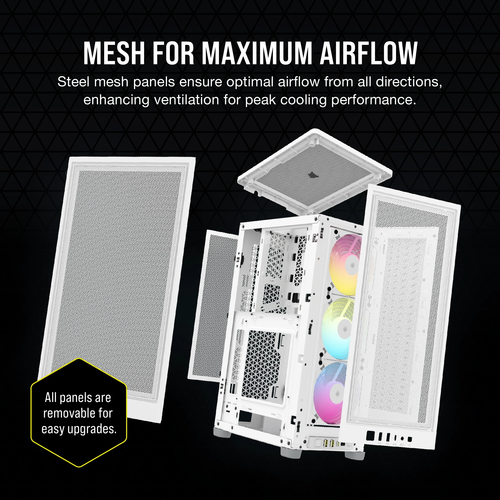 Corsair 2000D RGB Airflow, (SFF), Mesh, Tempered glass, Mini-ITX PC Case