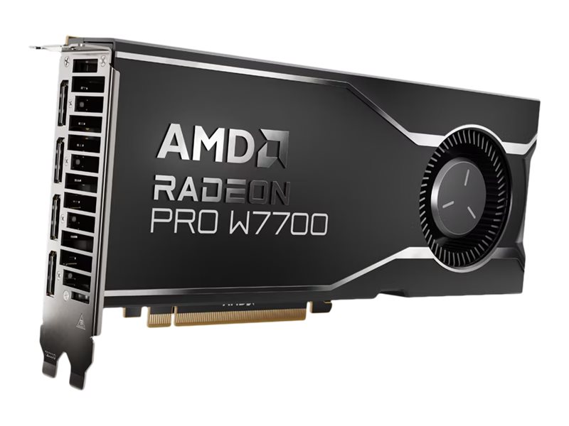 AMD Radeon PRO W7700, 16 GB, GDDR6, 12288 x 6912 pixels, PCI E 4.0 Graphic Card