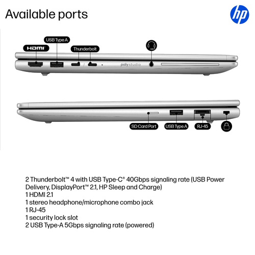 HP EliteBook 6 G1i 13"  AI PC, Intel Core Ultra 5 16GB/512GB W11 Pro - A26X7EA
