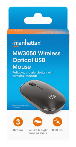 Manhattan MW3050, Ambidextrous, Optical, 1200 DPI, Mouse