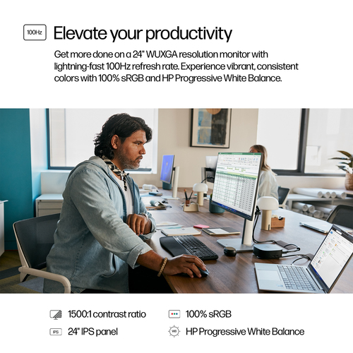 HP Series 5 Pro 24 inch WUXGA Monitor 1920 x 1200 pixels, LCD, 5 ms, Black