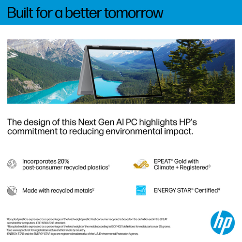 HP OmniBook X Flip laptop folded in tent mode image