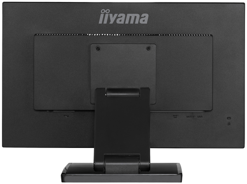 iiyama ProLite T2254MSC-B1AG 21.5" Touch Monitor back view with HDMI, DisplayPort, USB ports