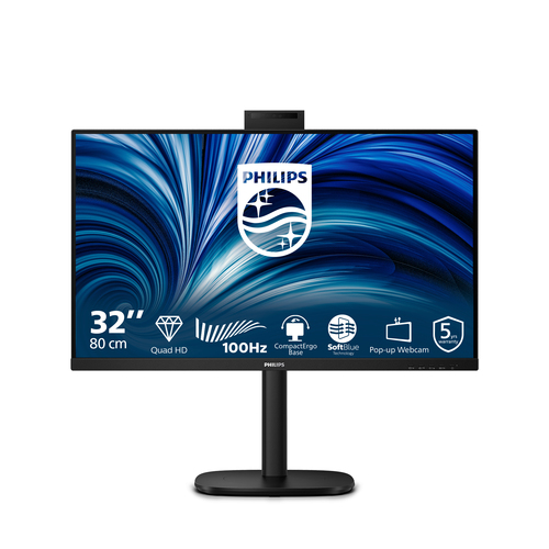 Philips 3000 Series 32B2U3601H/00 31.5-inch Quad HD LCD monitor with 2560 x 1440 resolution in black