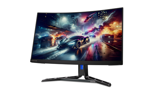 Lenovo Legion 27 inch QHD monitor photo on desk setup for professional use