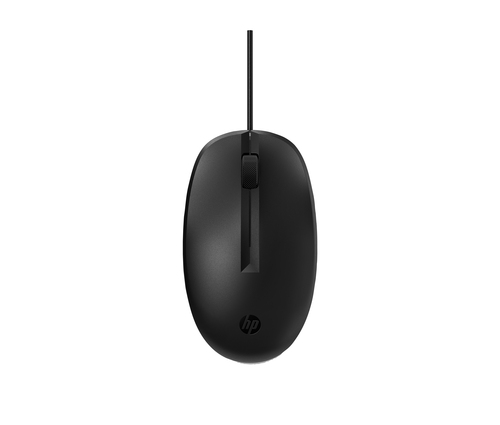HP 125 Wired Mouse, Ambidextrous, Optical, USB Type-A, Mouse