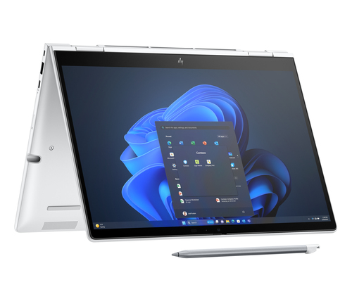 HP EliteBook 8 Flip G1i 13" laptop open showing 1920x1200 display