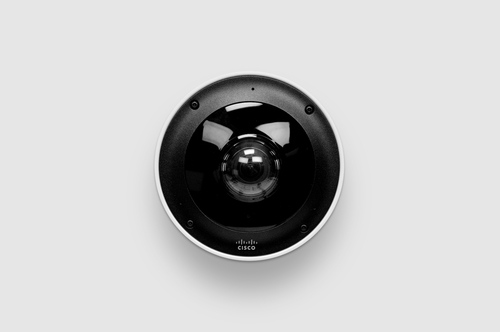 Cisco Meraki MV93-HW outdoor wired dome IP security camera with 360-degree fisheye lens, PoE power, and weatherproof housing