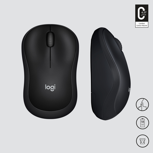 Logitech M220 SILENT, Ambidextrous, Optical, RF Wireless, 1000 DPI, Mouse