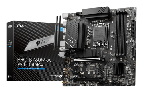 MSI PRO B760M-A WIFI DDR4 Micro ATX LGA1700 Motherboard