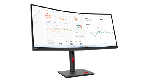 Lenovo ThinkVision T34w-30, (34"), 3440 x 1440 pixels, Wide Quad HD, LED Monitor