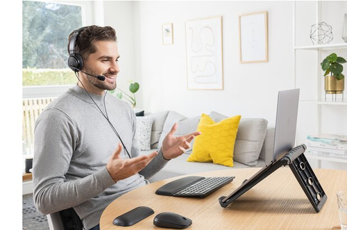 KensingtonK52805EU Adjustable Laptop CoolingStand Black Plastic DeskRiser12–17In