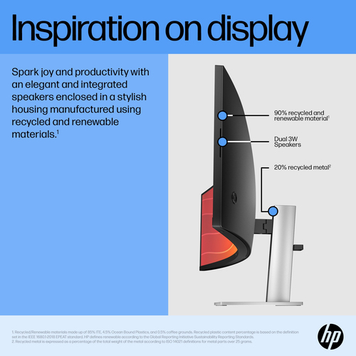 HP E45c G5 DQHD Curved Monito 44.5" 5120 x 1440pixels Dual QHD LCD Monitor Black
