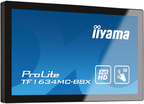 iiyama ProLite TF1634MC-B8X, 1920 x 1080 pixels 25 ms Full HD 15.6" LED Monitor