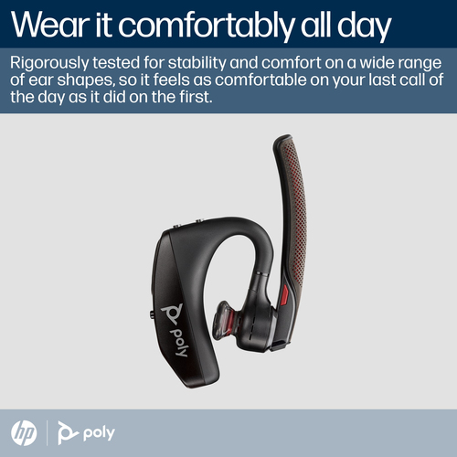 POLY Voyager 5200 (206110-102) USB-A BT700 dongle, Wireless, Headset/Ear-hook