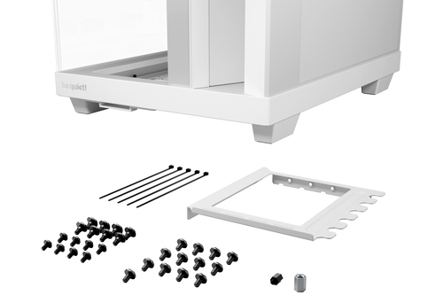 side view of Light Base 500 LX White highlighting ABS steel and glass design