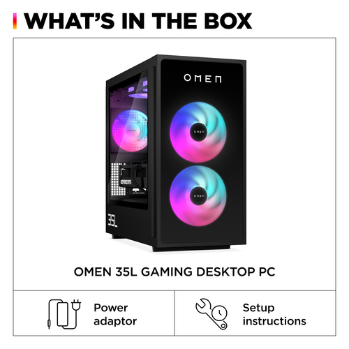 HP OMEN 35L Gaming Desktop, Intel Core Ultra 7, 265F, 32 GB DDR5 Windows 11 Home