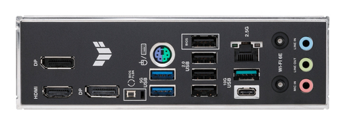 ASUS TUF Gaming B850M-E WiFi rear IO ports USB HDMI DisplayPort