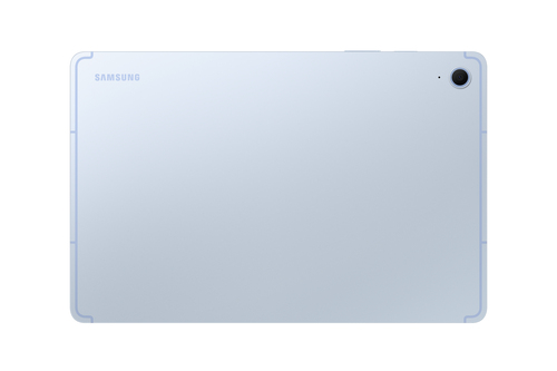 Samsung Galaxy Tab S10 FE rear view showing 13MP camera in blue
