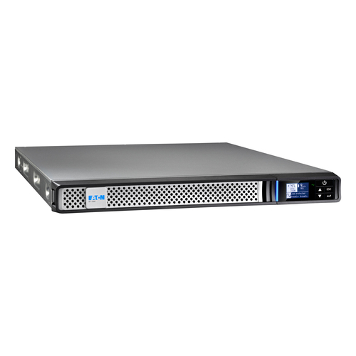 Side view of Eaton 5P1550IRG2BS Line-Interactive UPS in black and silver