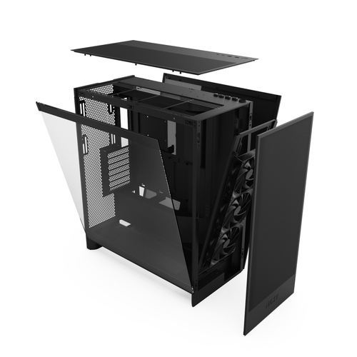 NZXT H7 Flow, ATX, EATX, micro ATX, MiniITX, SGCC Tempered glass Midi Tower Case