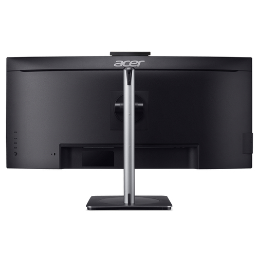 Acer curved monitor highlighting low blue light and flicker-free technology