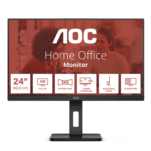 AOC E3 (24E3QAF), 60.5 cm (23.8"), 1920 x 1080 pixels, Full HD, LCD Monitor