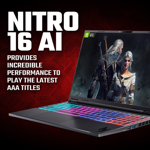 Acer Nitro 16 AI AMD Ryzen AI 7 350, 16GB, 1TB Windows 11 Gaming Laptop