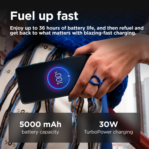 Motorola Moto G75 5G, 6.78", 8GB/256GB, 50MP Mobile Phone, Android 14, Blue