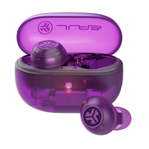 JLab Go Pop ANC, True Wireless Stereo (TWS), 20 - 20000 Hz, Headset/Earbuds, Purple Transparent