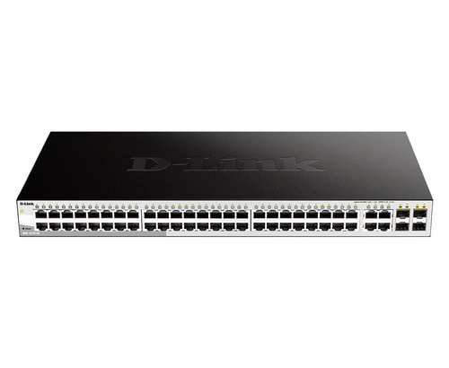D-Link 52-Port Gigabit,  4 x 100/1000Mbps Ports, L2, Smart Managed Switch