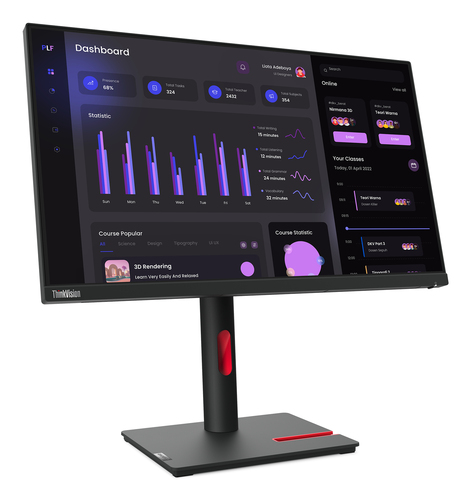 Lenovo ThinkVision T24i-30, (23.8"), 1920 x 1080 pixels, Full HD, LED Monitor