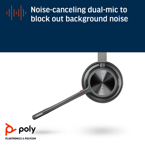 POLY Voyager (77Y98AA) 4320 USB-A +BT700 dongle, Wired & Wireless, 20 - 20000 Hz, Headset/Headphones, Black