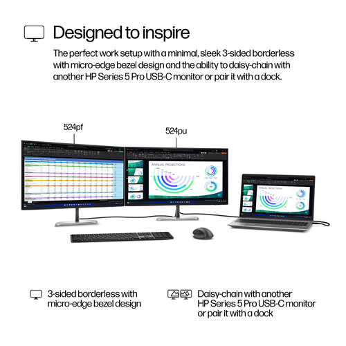 HP Series 5 Pro, 60.5 cm (23.8"), 1920 x 1080 pixels, LCD FHD Monitor