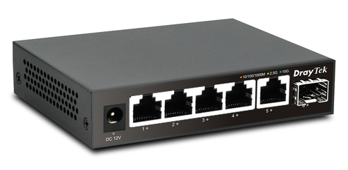 DrayTek (VSQ60X-K), L2, 2.5G Ethernet Unmanaged Network Switch