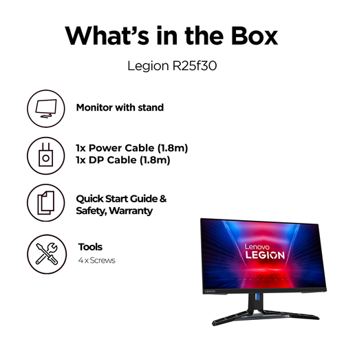 Lenovo Legion R25f-30, 62.2 cm (24.5"), 1920 x 1080 pixels, Full HD, LED Monitor
