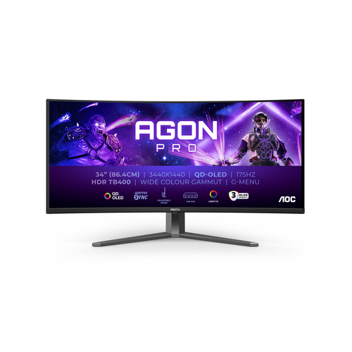AOC AGON PRO (AG346UCD), (34"), 3440 x 1440 pixels, WQHD, QD-OLED Monitor