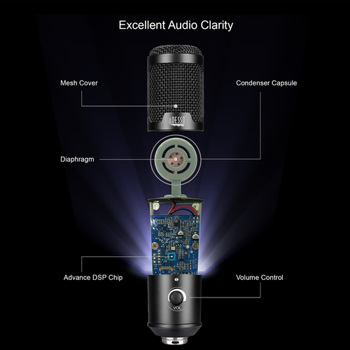 Adesso Xtream M4 Table Microphone 200–18000 Hz 58 dB