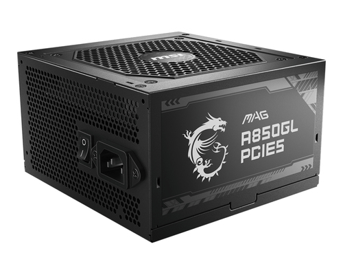 MSI (MAG A850GL PCIE5), 850 W, 100 - 240 V, 47 - 63 Hz, 8 A, 4 A, Power Supply