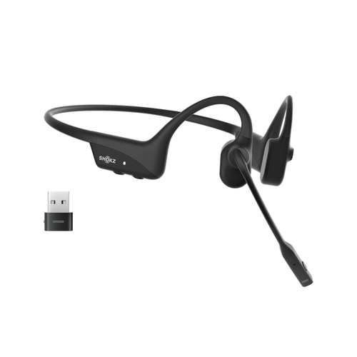 SHOKZ OpenComm2 UC 2025, Wireless, Office/Call center, Headset/Ear-hook, Black